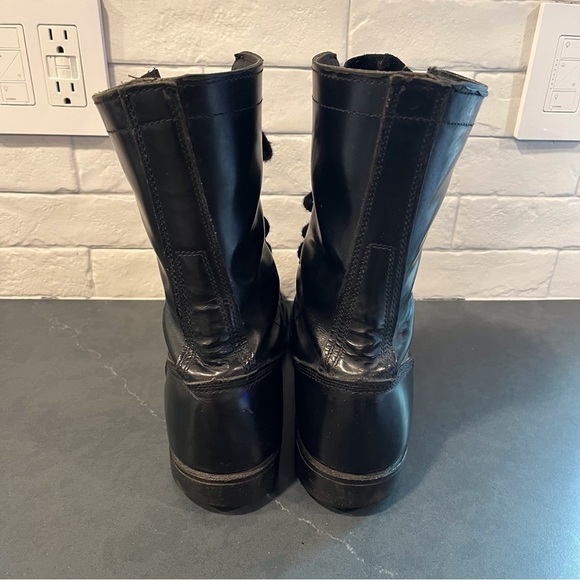 Vintage men’s 9.5 black leather combat boots main image 12